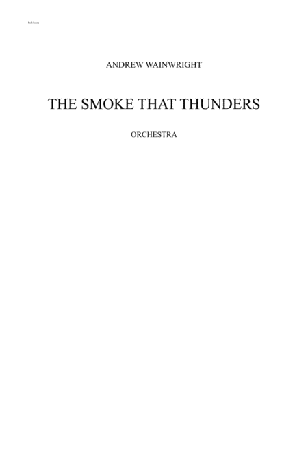 The Smoke The Thunders Sheet Music