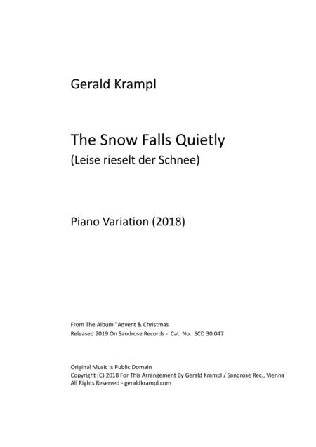 Free Sheet Music The Snow Falls Quietly Leise Rieselt Der Schnee