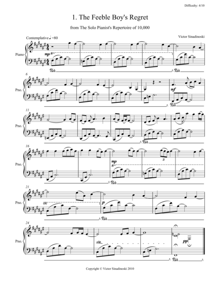 The Solo Pianists Repertoire Sheet Music