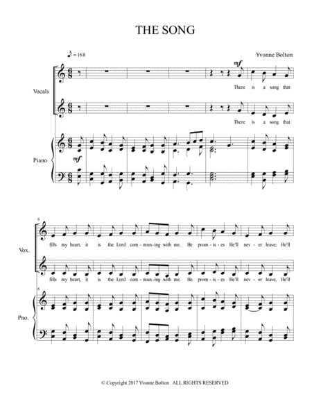 Free Sheet Music The Song