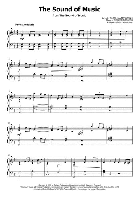 Free Sheet Music The Sound Of Music Piano Solo