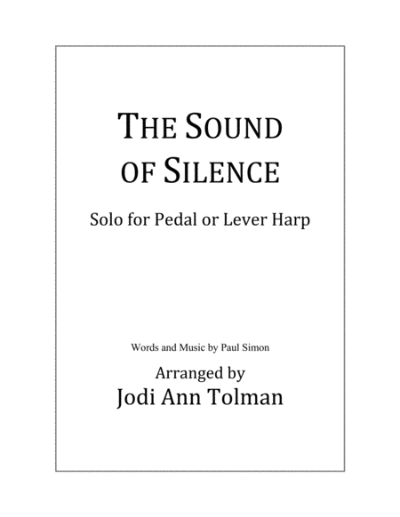 The Sound Of Silence Harp Solo Sheet Music