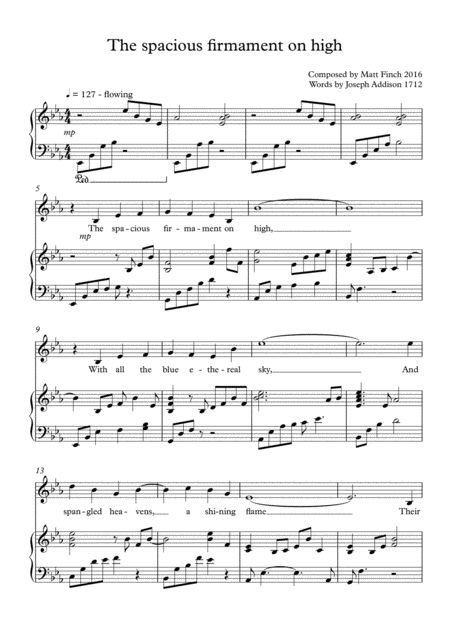 The Spacious Firmament On High Sheet Music