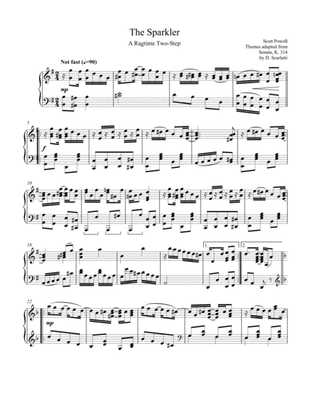The Sparkler A Ragtime Two Step Sheet Music