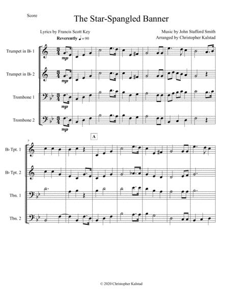 The Star Spangled Banner Brass Quartet Sheet Music