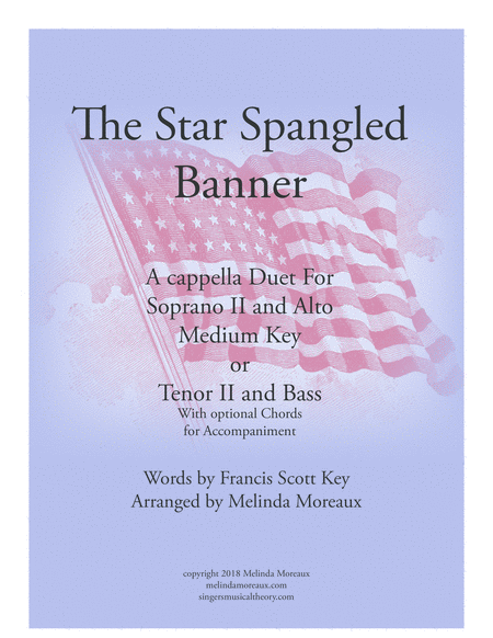 The Star Spangled Banner Duet For Medium Voices Sheet Music