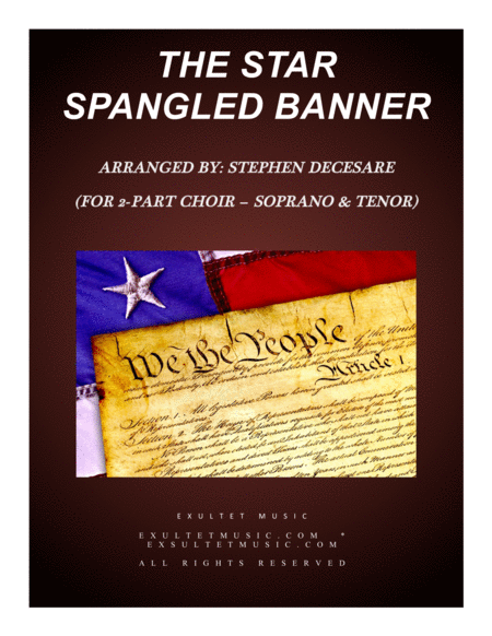 Free Sheet Music The Star Spangled Banner For 2 Part Choir Soprano Tenor