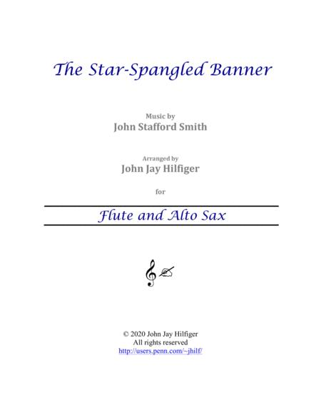 The Star Spangled Banner For Flute And Alto Sax Sheet Music