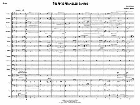 Free Sheet Music The Star Spangled Banner For Jazz Ensemble