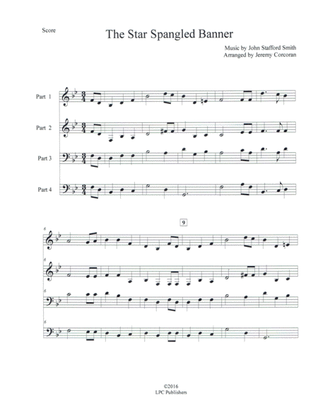 Free Sheet Music The Star Spangled Banner For Mixed Instrumentation