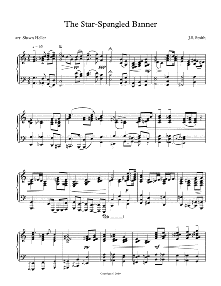 Free Sheet Music The Star Spangled Banner For Piano Solo