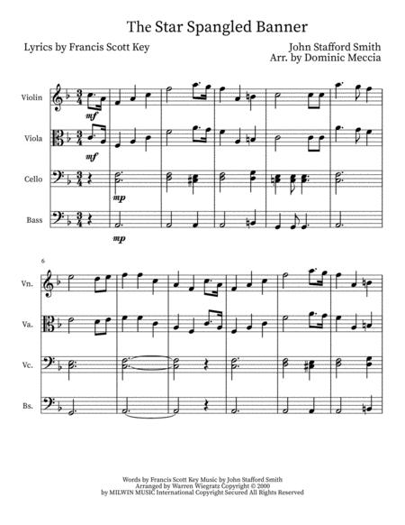 Free Sheet Music The Star Spangled Banner Orchestra