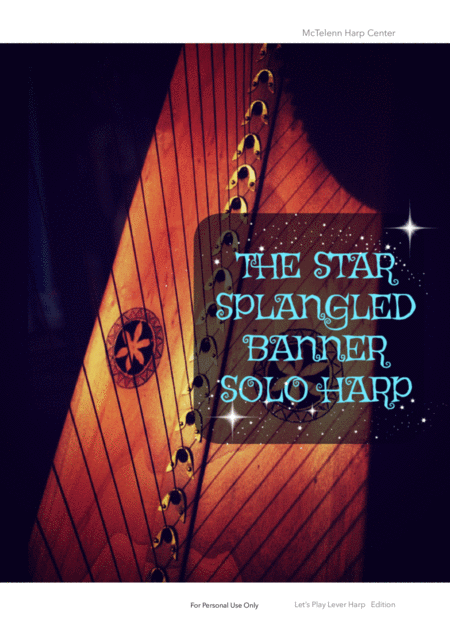 The Star Spangled For Lever Harp Only Score Sheet Music