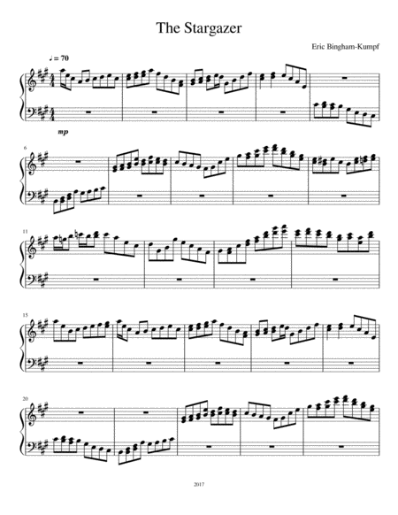 Free Sheet Music The Stargazer