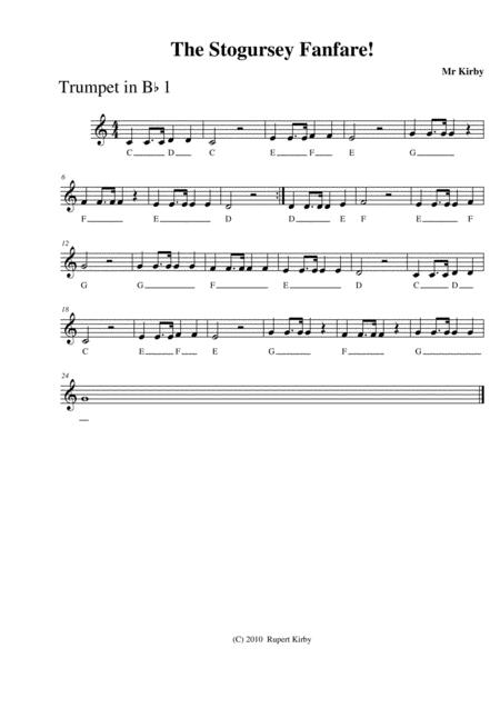 The Stogursey Fanfare Sheet Music