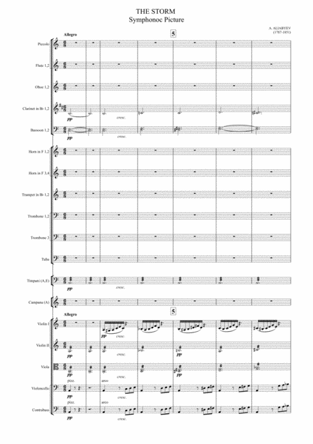 The Storm Symphonic Picture Sheet Music