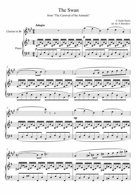 The Swan Clarinet Sheet Music