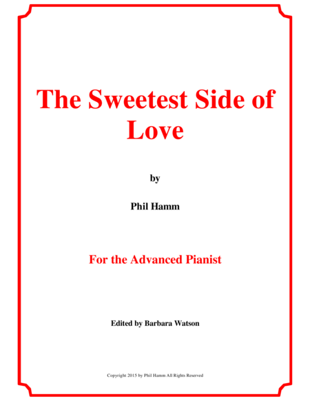 The Sweetest Side Of Love Sheet Music