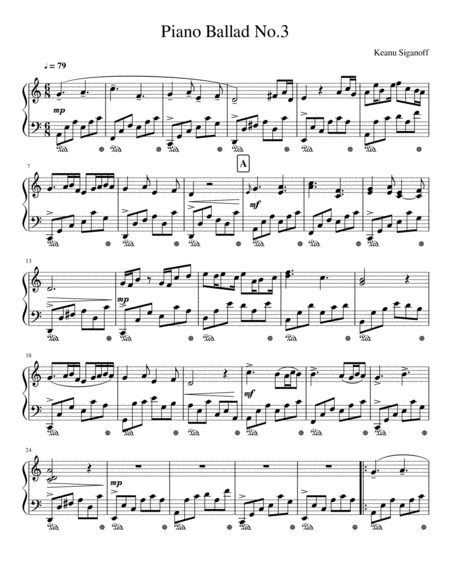 The Third Piano Ballad Sheet Music