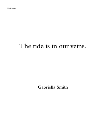 The Tide Is In Our Veins Sheet Music