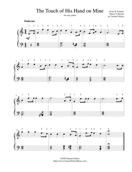 The Touch Of His Hand On Mine For Easy Piano Sheet Music