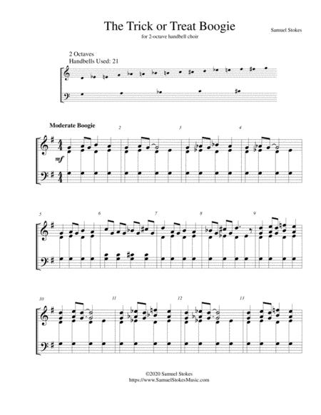 The Trick Or Treat Boogie For 2 Octave Handbell Choir Sheet Music