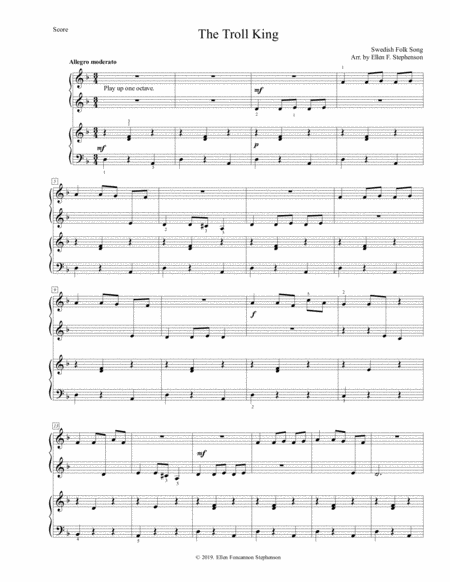 The Troll King Duet Sheet Music