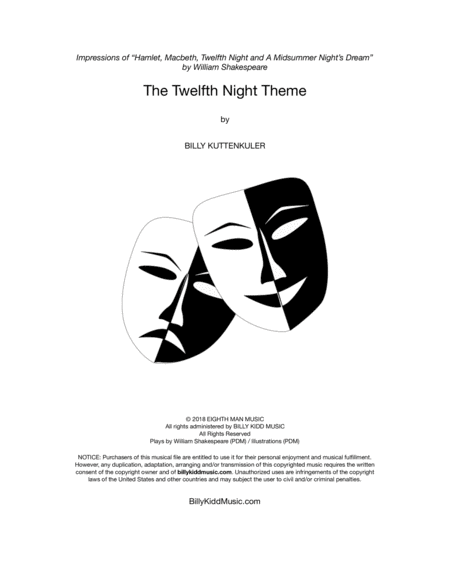 Free Sheet Music The Twelfth Night Theme