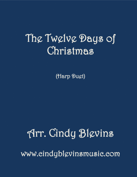 The Twelve Days Of Christmas Arranged For Harp Duet Sheet Music