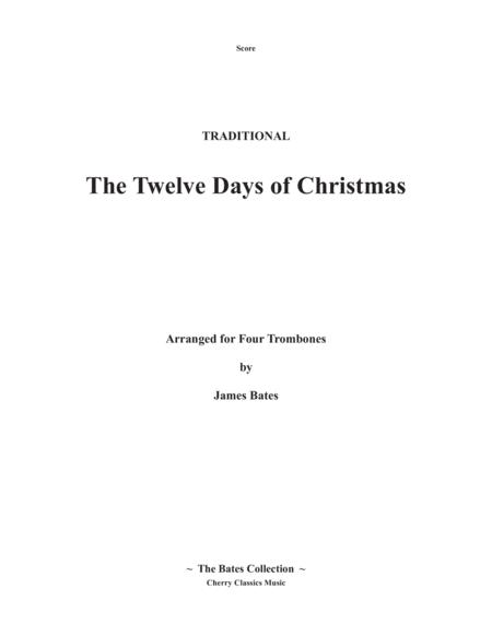 The Twelve Days Of Christmas For Trombone Quartet Sheet Music