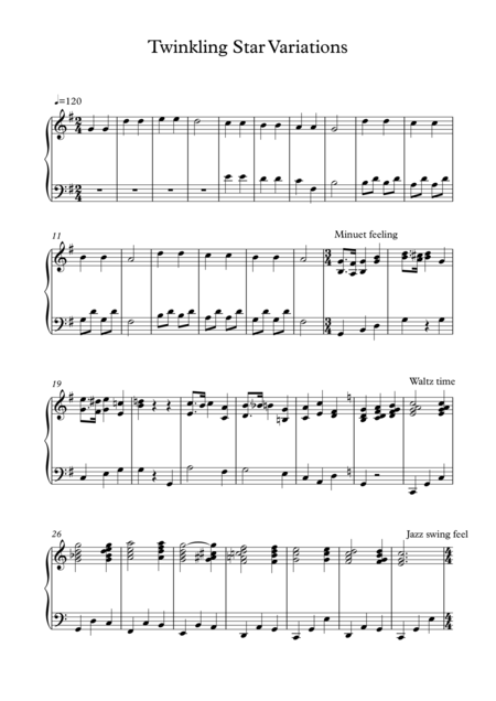 The Twinkling Star Variations Sheet Music