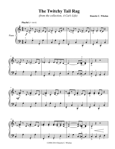 The Twitchy Tail Rag Sheet Music