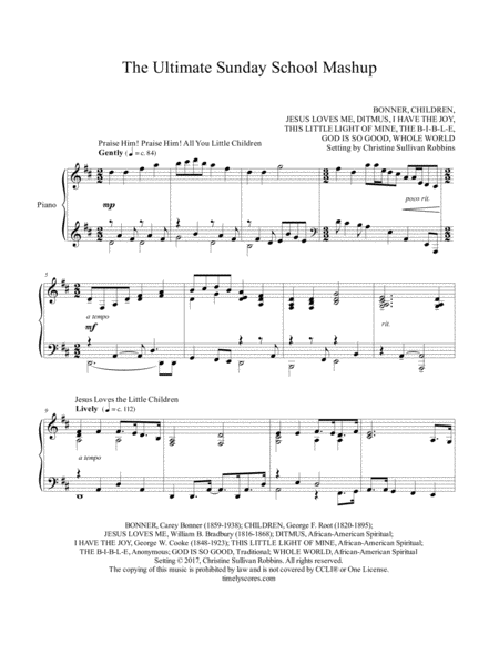 The Ultimate Sunday School Mashup Sheet Music