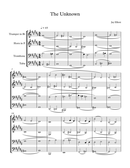 Free Sheet Music The Unknown