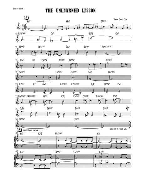 The Unlearned Lesson Sheet Music