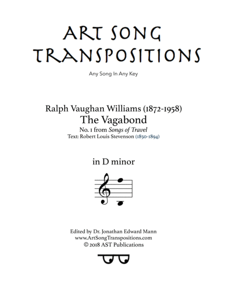 The Vagabond D Minor Sheet Music