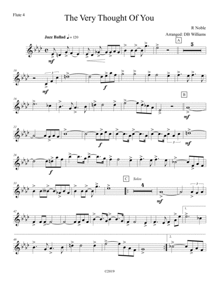 The Very Thought Of You Flute 4 Sheet Music