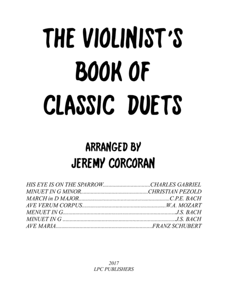 The Violinists Book Of Classic Duets Sheet Music