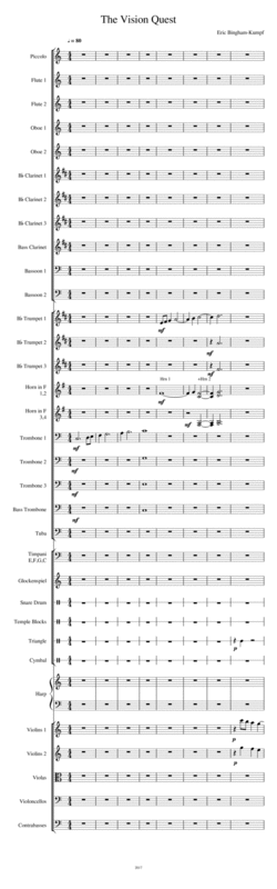 Free Sheet Music The Vision Quest