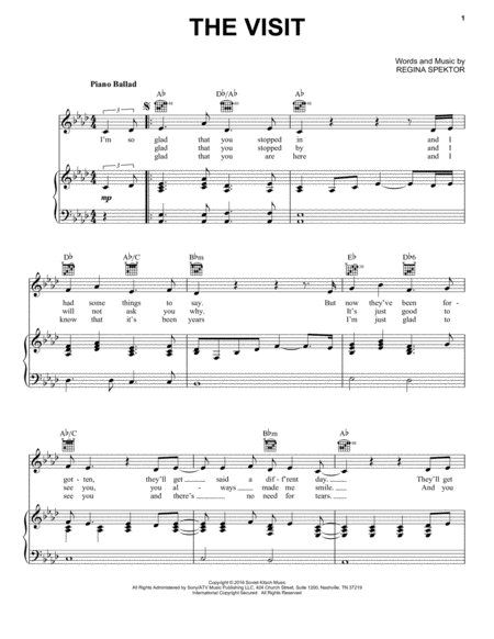 The Visit Sheet Music