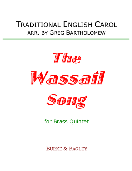 The Wassail Song Sheet Music