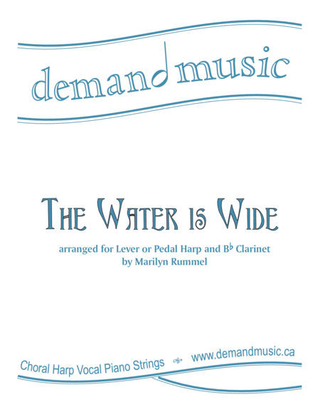 Free Sheet Music The Water Is Wide For Easy Clarinet And Harp Easy