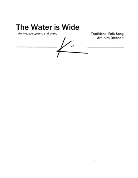 The Water Is Wide For Mezzo Soprano And Piano Arr Diehnelt Sheet Music