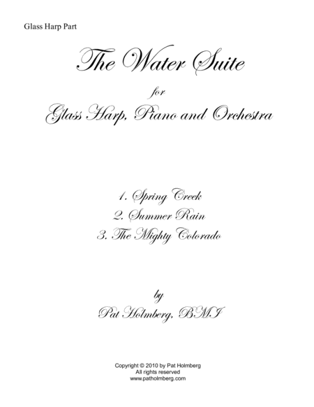 The Water Suite Glass Harp Part Sheet Music