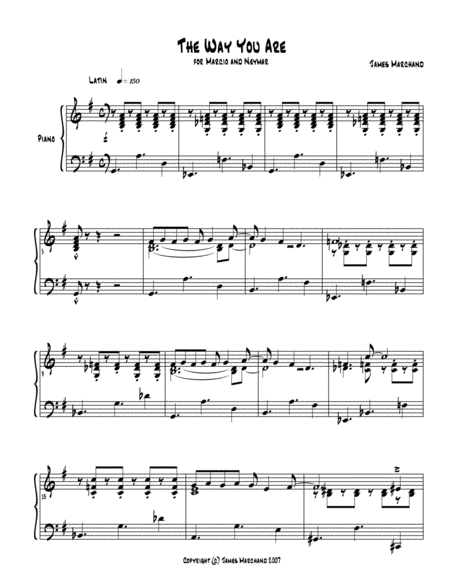 The Way You Are Bossa Nova Sheet Music