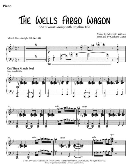 Free Sheet Music The Wells Fargo Wagon Band Parts For Satb Vocal Jazz