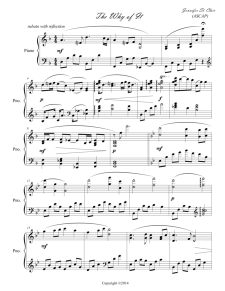 Free Sheet Music The Why Of It