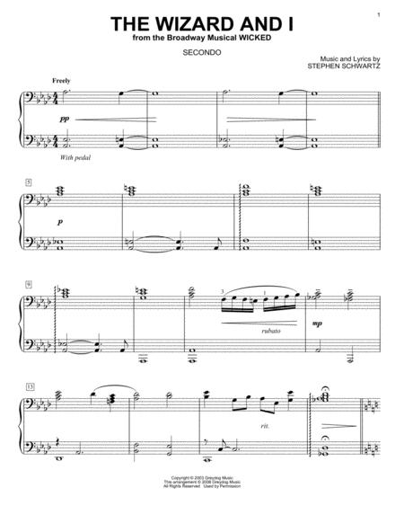 Free Sheet Music The Wizard And I From Wicked Arr Carol Klose