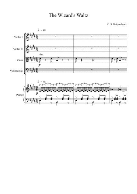 The Wizards Waltz For Piano And String Ensemble Sheet Music