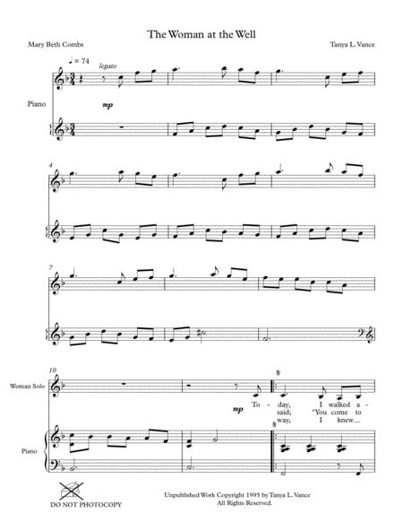 Free Sheet Music The Woman At The Well